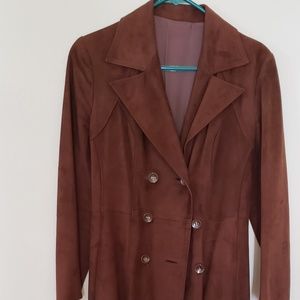 Vintage Brown Suede Trenchcoat
